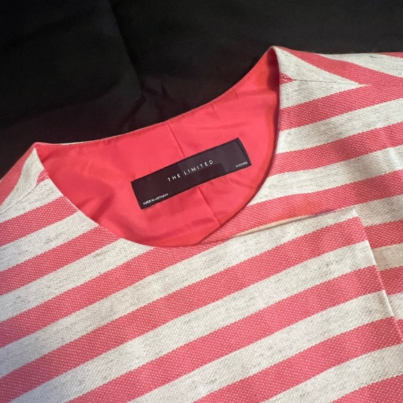 The Limited Coral and Cream Striped Blazer - Picture 3 of 6